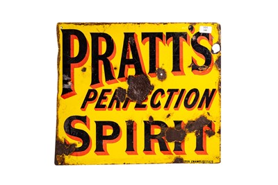 Lot 142 - Pratt’s Perfection Spirit Enamel Sign