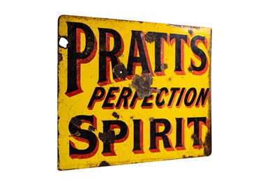 Lot 142 - Pratt’s Perfection Spirit Enamel Sign