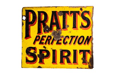 Lot 142 - Pratt’s Perfection Spirit Enamel Sign