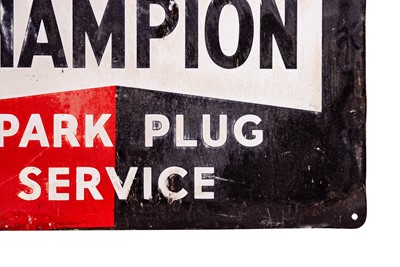 Lot 145 - Champion Spark Plug Service Enamel Sign