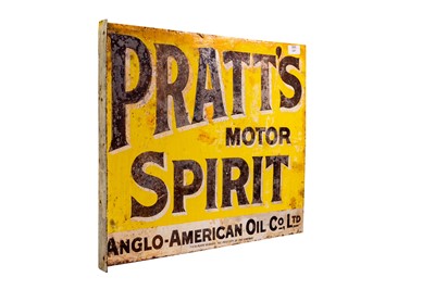 Lot 147 - Pratt’s Motor Spirit Enamel Sign