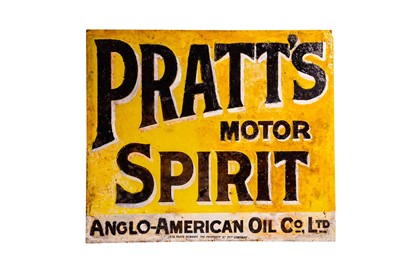 Lot 147 - Pratt’s Motor Spirit Enamel Sign