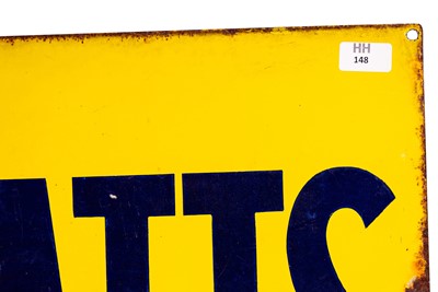 Lot 148 - Pratt’s Motor Spirit Enamel Sign