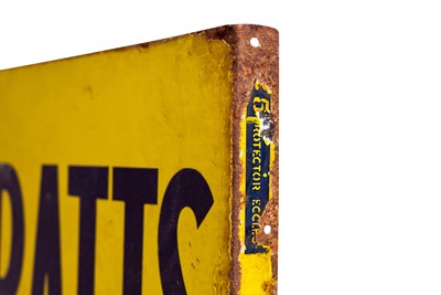 Lot 148 - Pratt’s Motor Spirit Enamel Sign