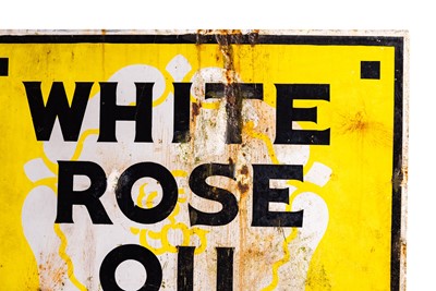 Lot 150 - White Rose Oil Enamel Sign