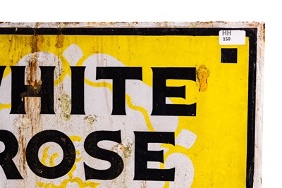 Lot 150 - White Rose Oil Enamel Sign