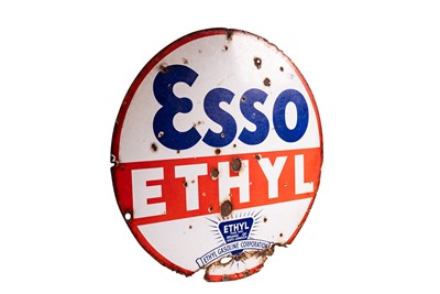 Lot 151 - Esso Ethyl Enamel Sign