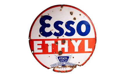 Lot 151 - Esso Ethyl Enamel Sign