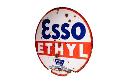 Lot 151 - Esso Ethyl Enamel Sign
