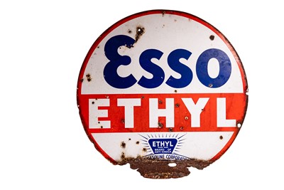 Lot 151 - Esso Ethyl Enamel Sign