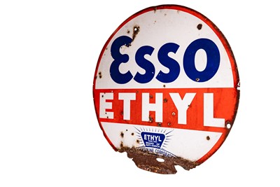 Lot 151 - Esso Ethyl Enamel Sign