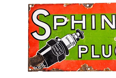 Lot 158 - Sphinx Plugs Pictorial Enamel Sign