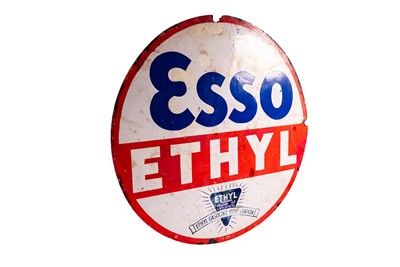 Lot 159 - Esso Ethyl Enamel Sign