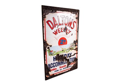 Lot 164 - Daltons Weekly Holiday Accommodation Enamel Sign