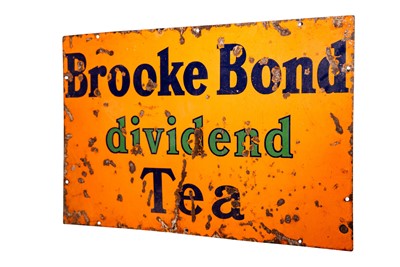 Lot 167 - Brooke Bond Dividend Tea Enamel Sign