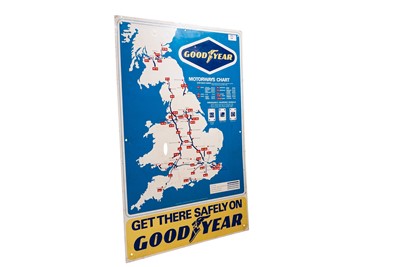 Lot 168 - Goodyear ‘Motorways Chart’ Garage Sign