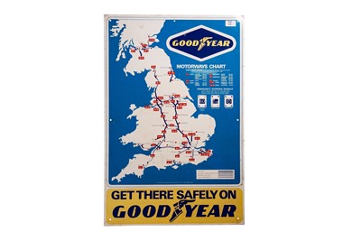 Lot 168 - Goodyear ‘Motorways Chart’ Garage Sign