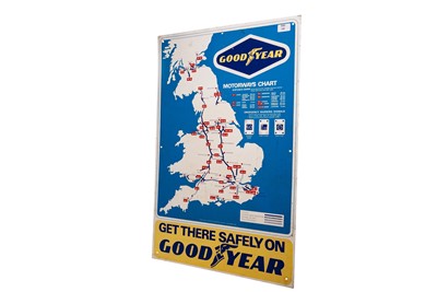 Lot 168 - Goodyear ‘Motorways Chart’ Garage Sign