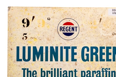 Lot 172 - Regent Luminite Green Advertising Sign