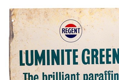 Lot 172 - Regent Luminite Green Advertising Sign