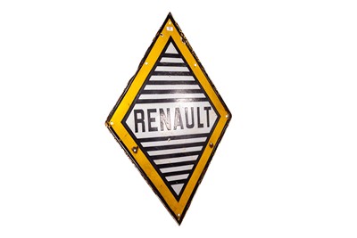 Lot 182 - Renault Enamel Sign