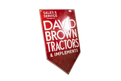 Lot 183 - David Brown Tractors and Implements Enamel Sign