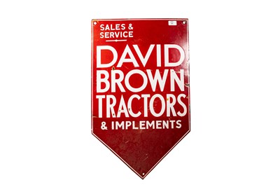Lot 183 - David Brown Tractors and Implements Enamel Sign