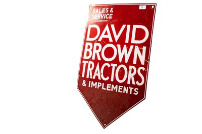 Lot 183 - David Brown Tractors and Implements Enamel Sign