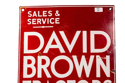 Lot 183 - David Brown Tractors and Implements Enamel Sign