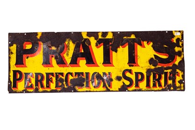 Lot 185 - Pratt’s Perfection Spirit Enamel Sign