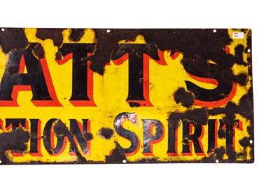 Lot 185 - Pratt’s Perfection Spirit Enamel Sign