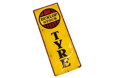 Lot 186 - Dunlop Stock Enamel Sign