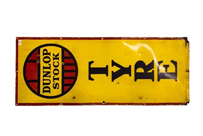 Lot 186 - Dunlop Stock Enamel Sign