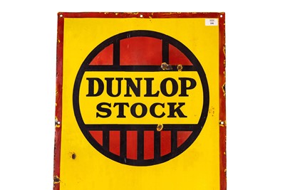 Lot 186 - Dunlop Stock Enamel Sign