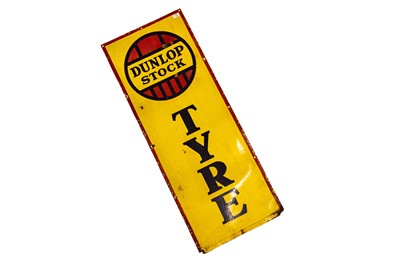 Lot 186 - Dunlop Stock Enamel Sign