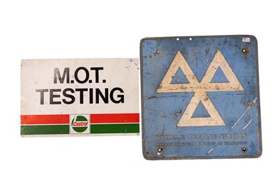 Lot 187 - Two Ministry of Transport Garage Signs