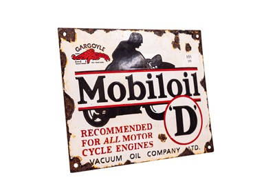 Lot 195 - Mobiloil ‘D’ Enamel Sign