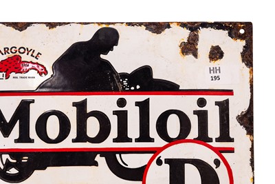 Lot 195 - Mobiloil ‘D’ Enamel Sign