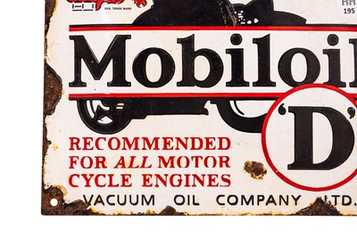 Lot 195 - Mobiloil ‘D’ Enamel Sign