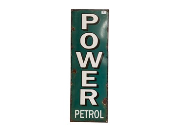 Lot 200 - Power Petrol Enamel Sign