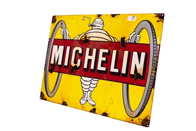 Lot 201 - Michelin Enamel Sign