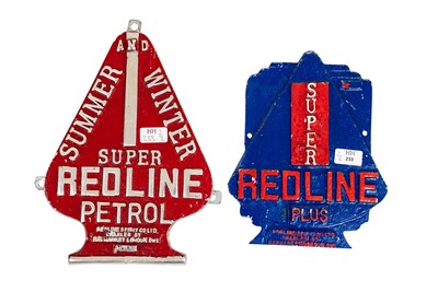 Lot 233 - Two Redline Cast Petrol Pump Signs