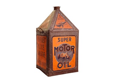 Lot 246 - Very Rare ‘Super Motor Oil’ 5-Gallon Pyramid Can