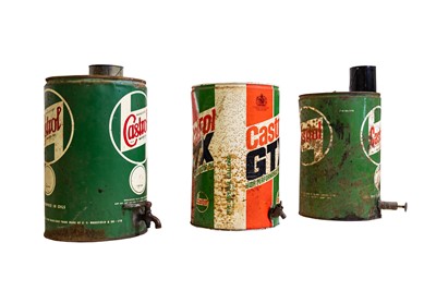 Lot 250 - Three Castrol 5-Gallon Oil Drums