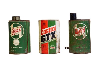 Lot 250 - Three Castrol 5-Gallon Oil Drums