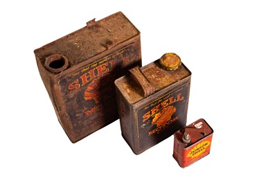 Lot 257 - Three Shell Oil Cans