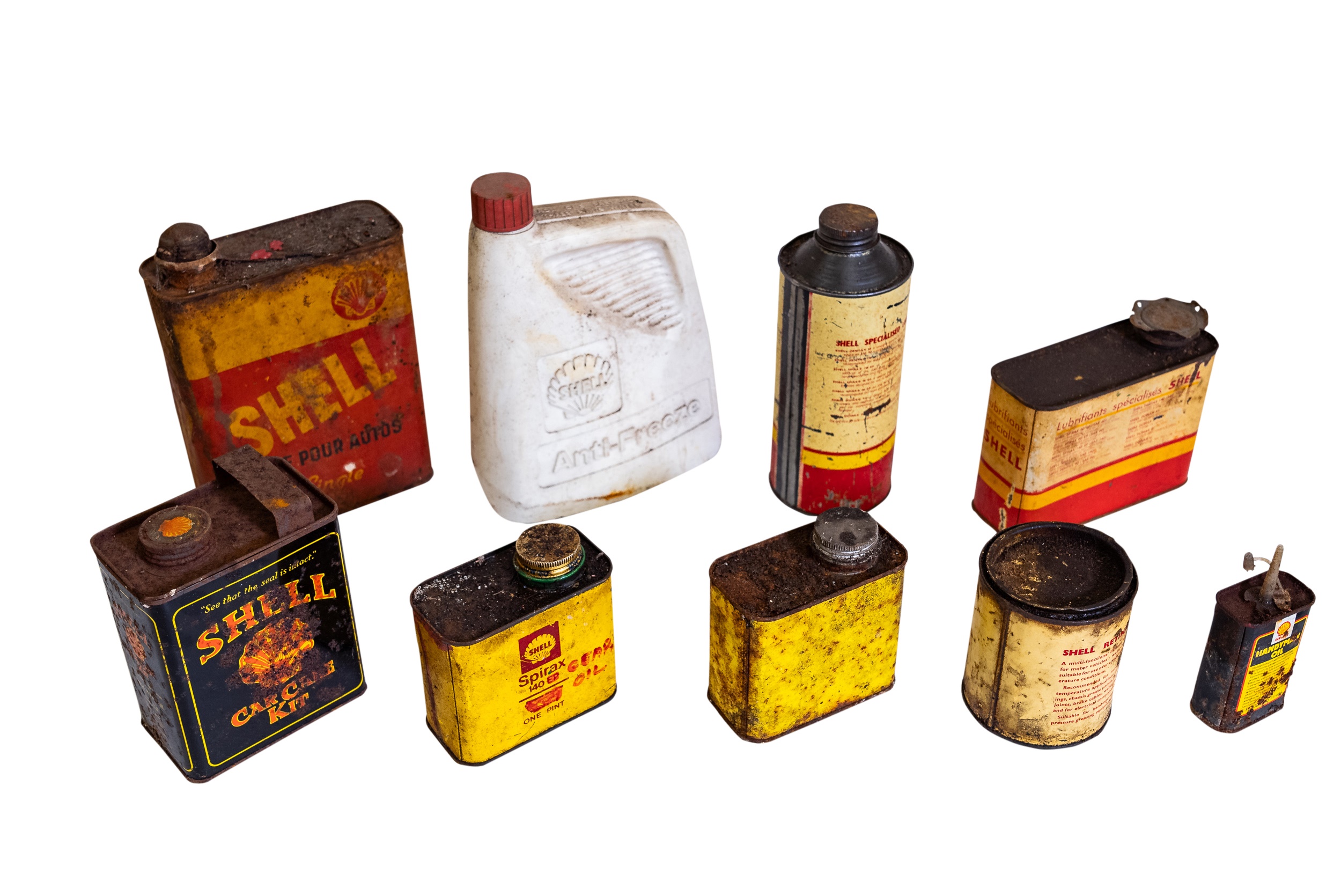 Lot 275 - Six Shell Oil Cans