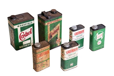 Lot 278 - Six Castrol Oil Cans
