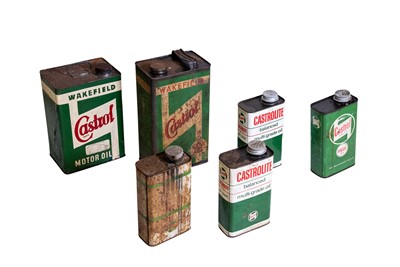 Lot 278 - Six Castrol Oil Cans