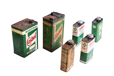 Lot 278 - Six Castrol Oil Cans